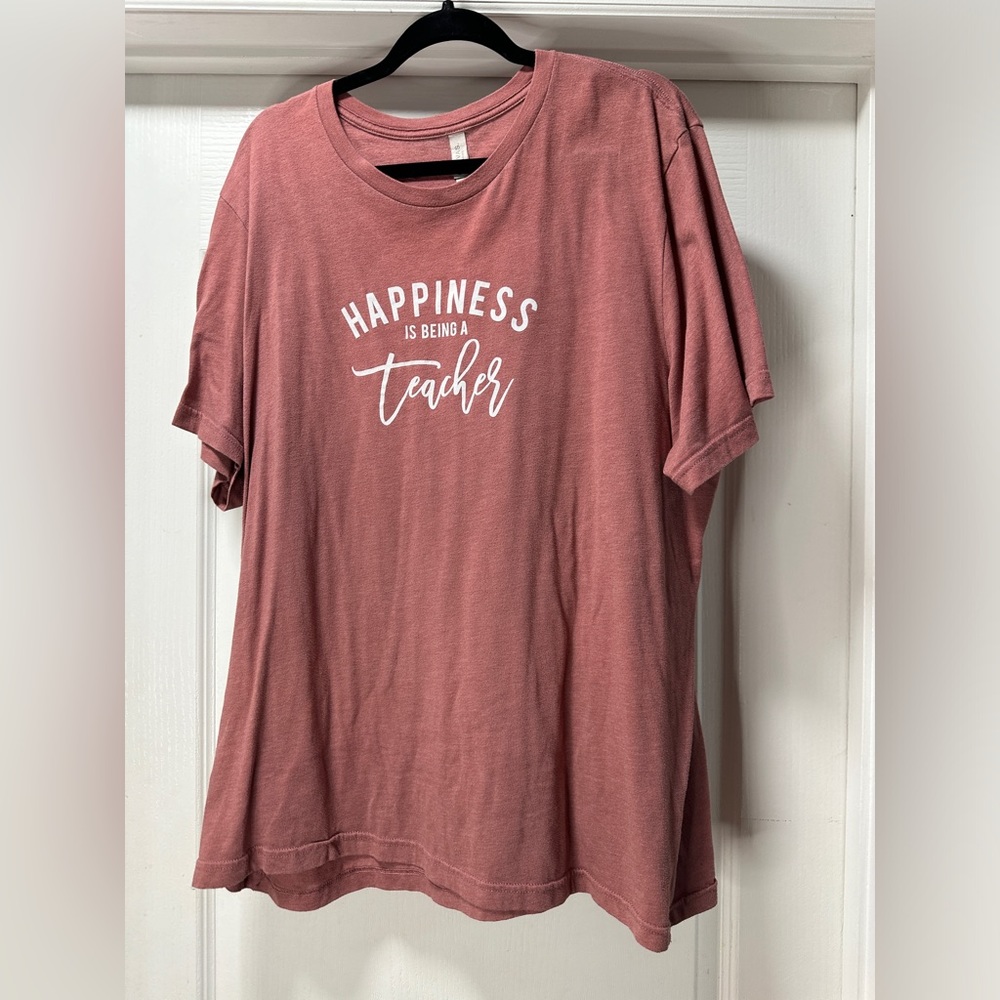 Happiness is Being a Teacher Canvas shirt